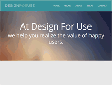 Tablet Screenshot of designforuse.net